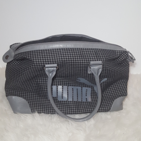 Puma Handbags - Puma Gray Houndstooth Tote
